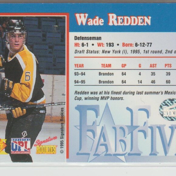 RARE Autographed Wade Redden Signature Rookies Draft Day #FF4 - Picture 2 of 2